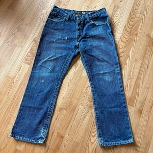 Ariat M4 Jeans Relaxed Boot Cut Mens 36x32 Blue Dark Wash Denim Pants 36 30 31